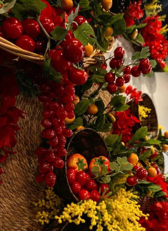 Décoration fruits et fleurs italiennes